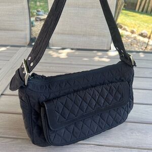 VERA BRADLEY Black Quilted Shoulder Bag